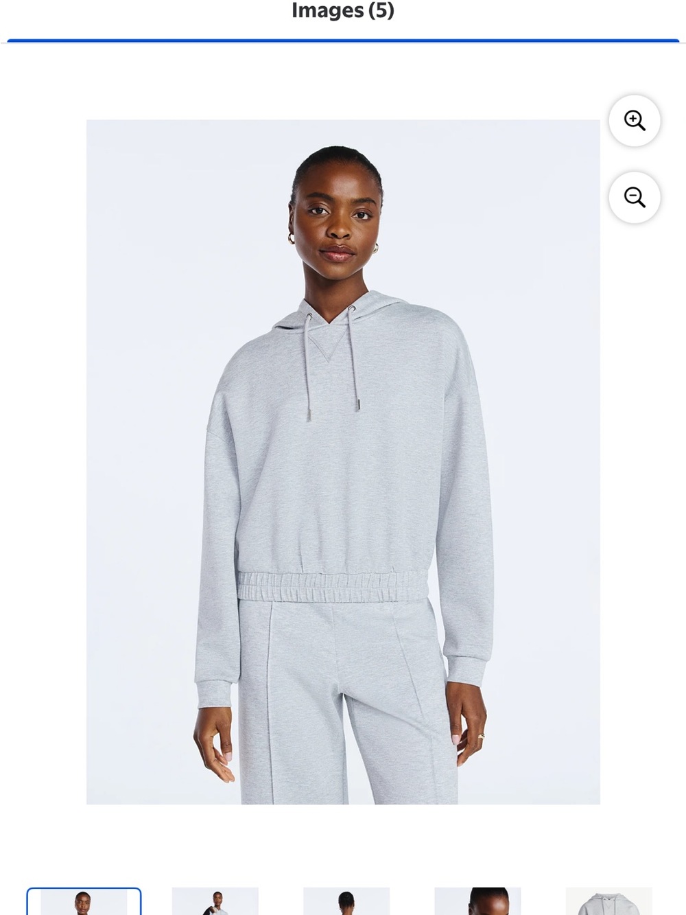 Light Gray Women's Hooded Sweatshirt